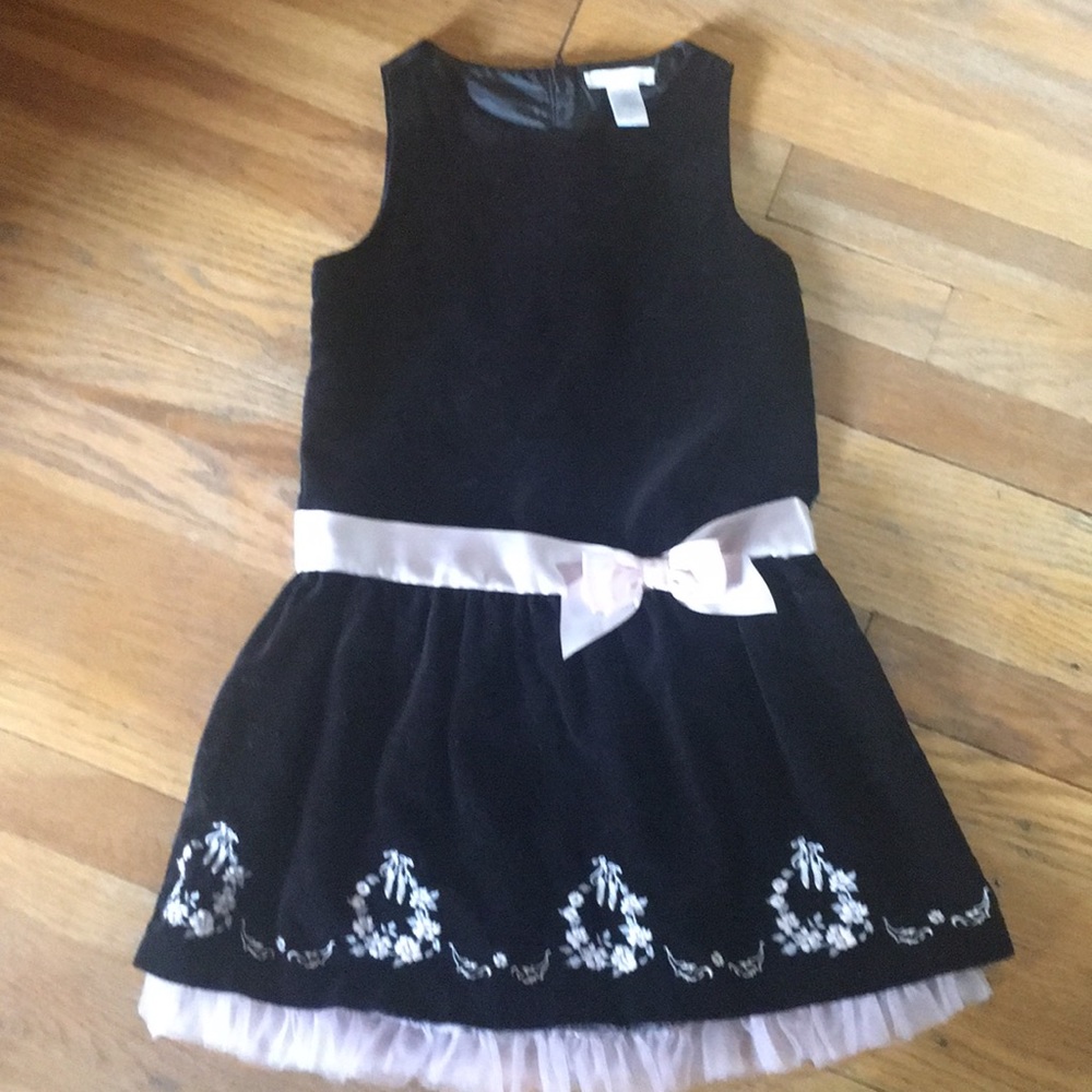 Black and pink velvet dress from Janie Jack size 7